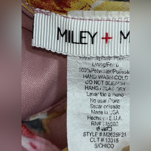 Miley + Molly Floral Maxi Dress in Pink and Yellow size small - Picture 5 of 9